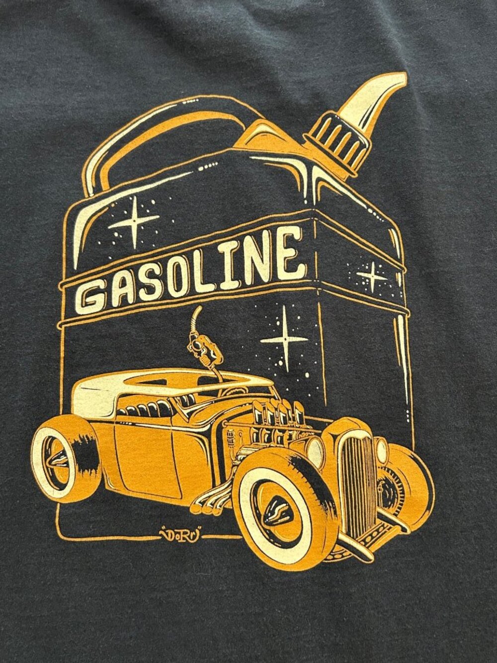 Gasoline Graphic T-Shirt XL Black Ford Hot Rod Coupe Garage Wear Kustom Kulture - Picture 3 of 7